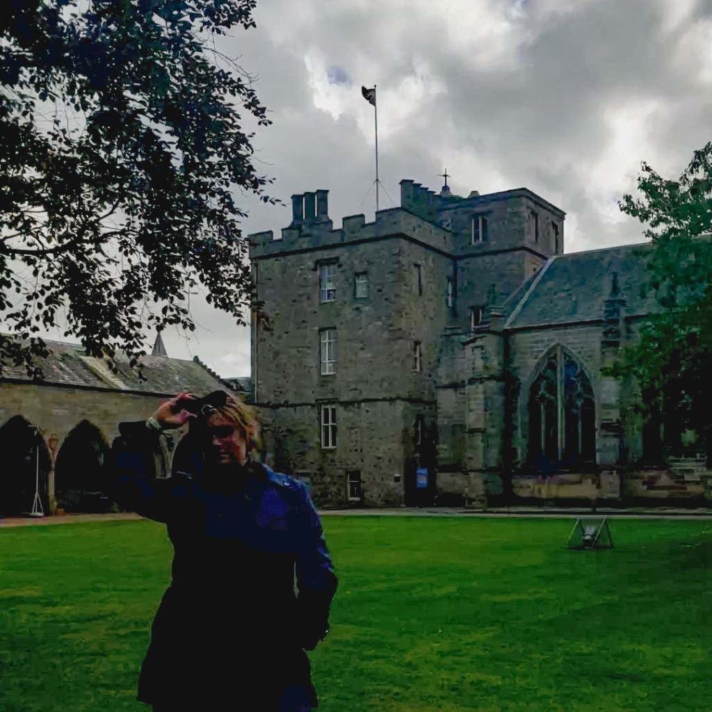 Michelle Standing in front of Kings College Chapel at the University of Aberdeen